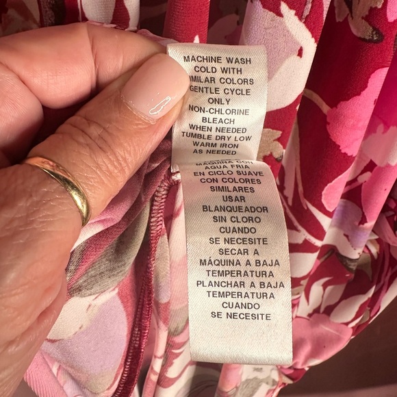 Maggy London Pink Floral Midi Dress - Picture 6 of 7